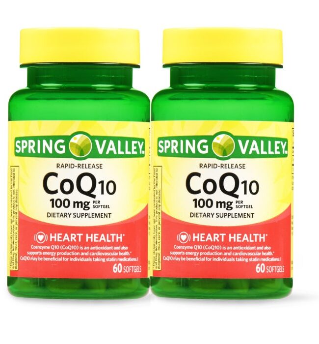 Spring Valley CoQ10 Rapid Release Softgels, 100 mg, 60 pcs