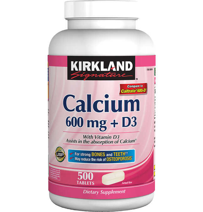 Kirkland  Calcium 600 mg With Vitamin D3 - 500 Tablets