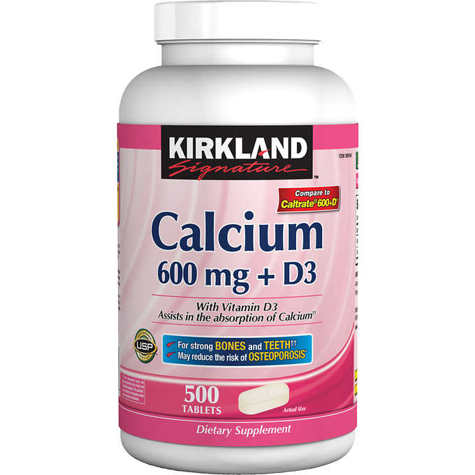 Kirkland Calcium 600 mg With Vitamin D3 500 Tablets MB IMPORTS