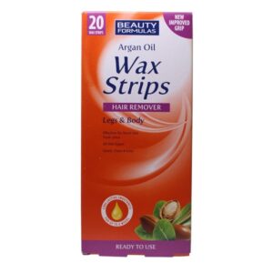 BEAUTY FORMULAS ARGAN OIL HAIR REMOVAL WAX STRIPS, 20 STRIPS