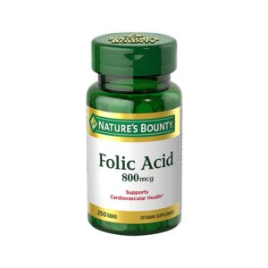 Nature's Bounty Folic Acid 800mcg 250 Tablets