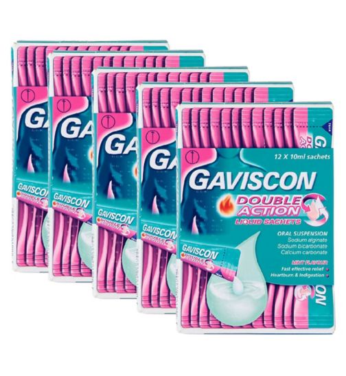 Gaviscon Double Action Liquid Sachets 24 X 10ml Mint Flavor MB IMPORTS