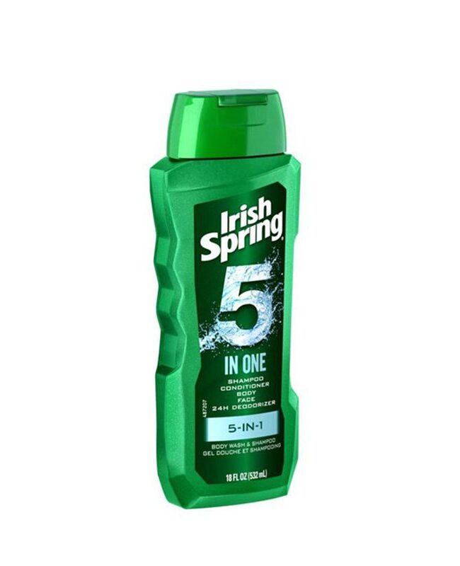 Irish Spring 5 in1 Shampoo + Conditioner + Deodorizer + Face & Body Wash 532ml