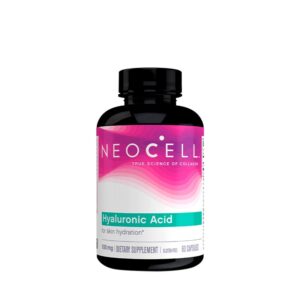 NeoCell Hyaluronic Acid, Daily Hydration for Skin Hydration & Suppleness, 100mg ,60 Capsules