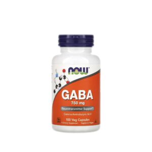 Now Foods GABA 750 mg 100 Veg Capsules