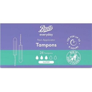 Boots Everyday Non Applicator Super 24 Tampons